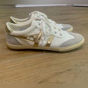 Gola White and Gold Women's Sneakers